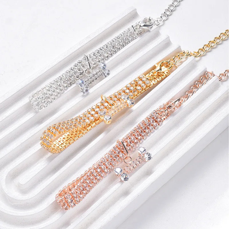 PoshPup Jeweled Bone Collar