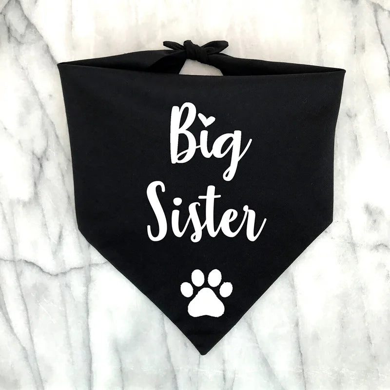 PawsJoy Big Sister/Brother Dog Bandana